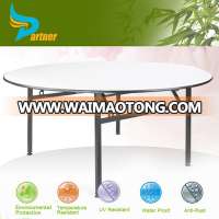 White Cheap Outdoor PVC Round Folding Tables for 10 Seats/8 Seater Wooden Dining Table